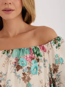 Mátová elegantní halenka s krátkým rukávem