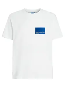 KARL LAGERFELD JEANS Tričko  modrá / sivá / biela
