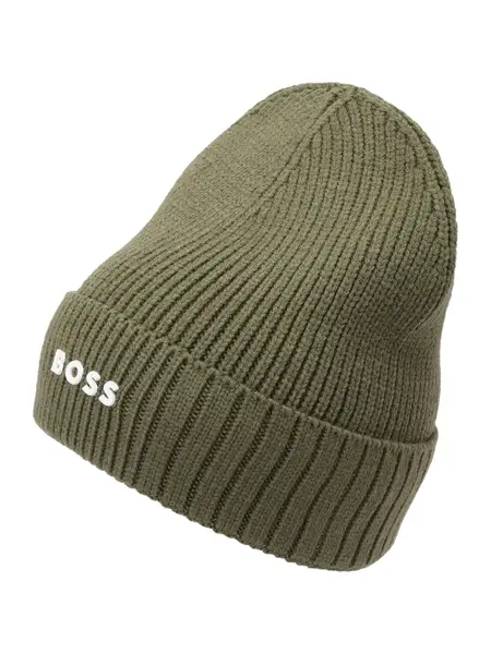 BOSS Čiapky  olivová / biela