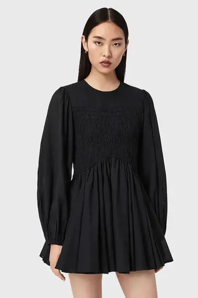 AllSaints rozšířené šaty bavlněné CHIA