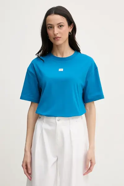 HUGO oversize tričko dámské z modalem SIGNATURE_TSHIRT