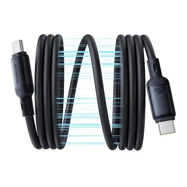 Magnetický kabel Baseus PicoGo USB-C/USB-C 1m 240W, černá