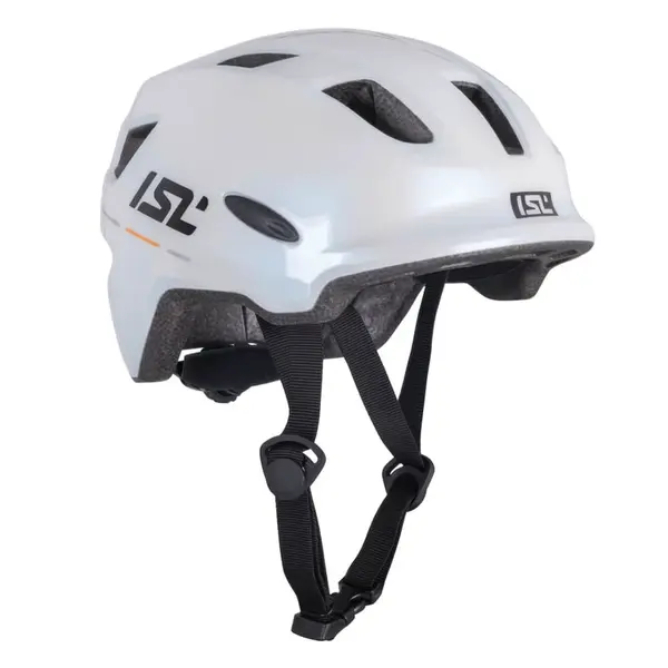 Dětská cyklo přilba s LED světlem ISL Lumitto Pearl White XS (48-54)