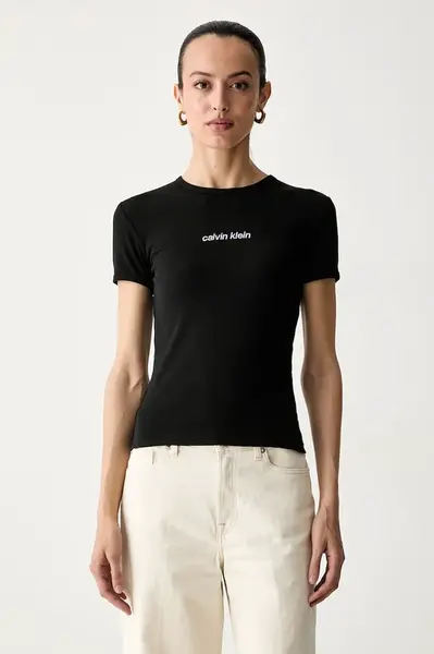 Calvin Klein Jeans tričko dámske bavlnené s elastanom