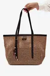Černá shopper taška Flora&amp;Co s přívěskem