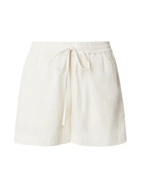 VERO MODA Nohavice 'VMTHILDE'  sivobéžová / biela