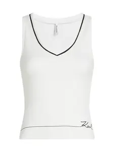 Karl Lagerfeld Top  čierna / biela