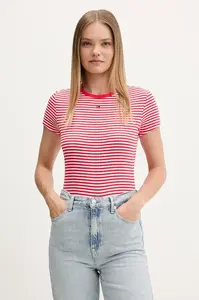 Tommy Jeans basic tričko dámské bavlněné s elastanem