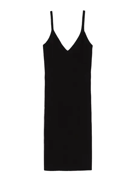 Bershka Pletené šaty  čierna