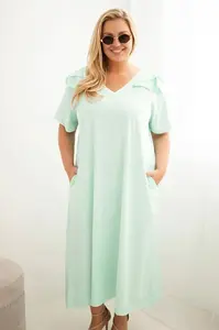 Dámské Plus Size šaty s volány na ramenou