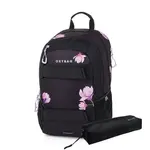 Študentský batoh a peračník OXY SPORT Flowers, 2ks