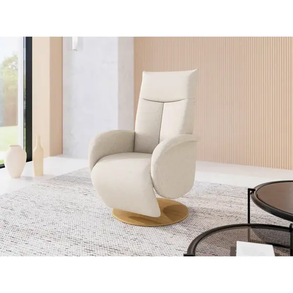 Sit & More RELAXAČNÍ KŘESLO, textil, krémová