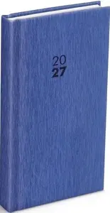 Diář 2027 D802 PU modrý 90x170mm