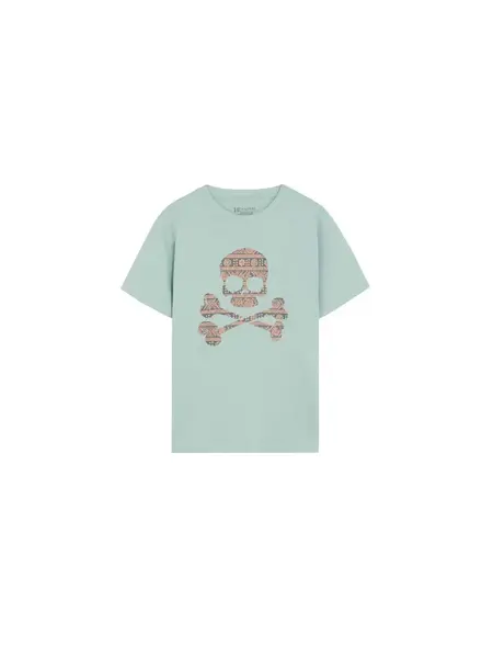 Scalpers Tričko 'Ikat Skull Tee'  mätová