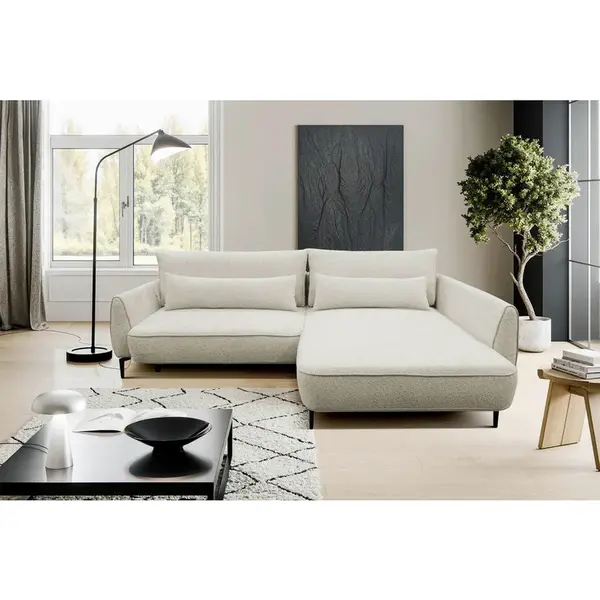MID.YOU ROHOVÁ SEDAČKA, textil, krémová
