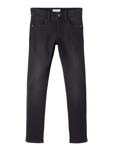 NAME IT Džínsy 'Silas'  čierny denim