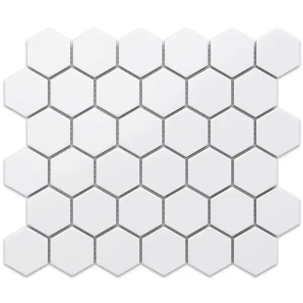 Mozaika Heksagon White Mat Big 27.7/32.3