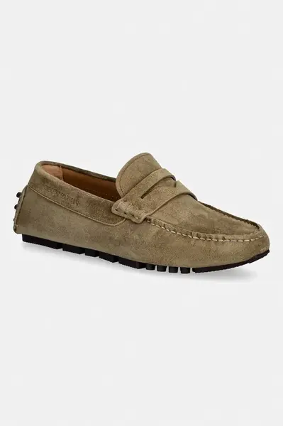 Emporio Armani mokasíny pánské semišové