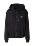 GUESS JEANS Tepláková bunda  čierna