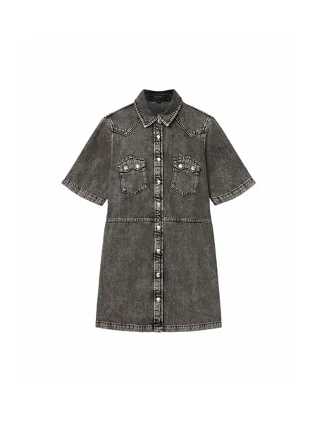 AllSaints Šaty  sivý denim
