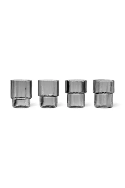 Sada skleniček ferm LIVING Ripple 60 ml 4-pack