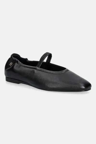 Tommy Hilfiger baleríny kožené SOFT LEATHER ELLASTIC BALLERINA