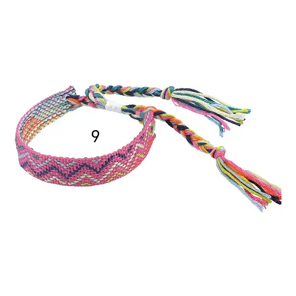 Cotton Braided Wave Pattern Cord Bracelet