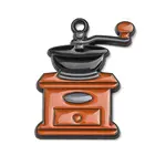 Coffee Alloy Enamel Pendants
