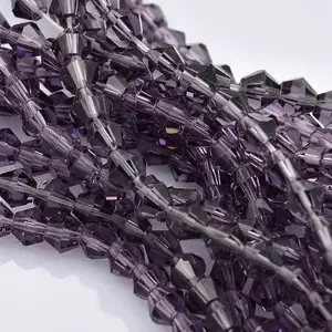 Faceted Bicone Glass Beads Strands