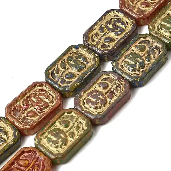 Painted Glass Beads Strands