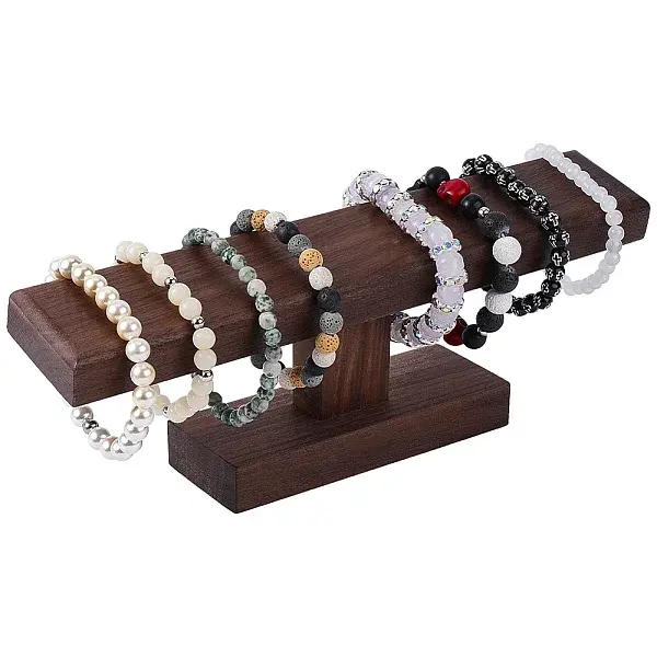 T Bar Wooden Watch Organizer Display Stands