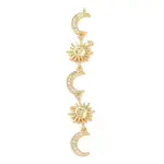 Tassel Brass Micro Pave Clear Cubic Zirconia Big Pendants