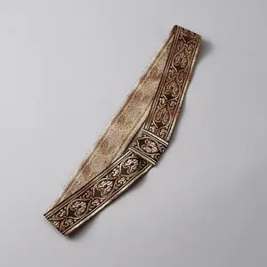 Floral Pattern Polyester Woven Belt Ornament Accessories