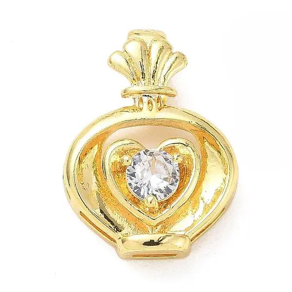 Brass Micro Pave Cubic Zirconia Pendants