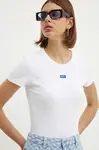 HUGO Blue tričko dámske bavlnené s elastanom Easy Tee_B