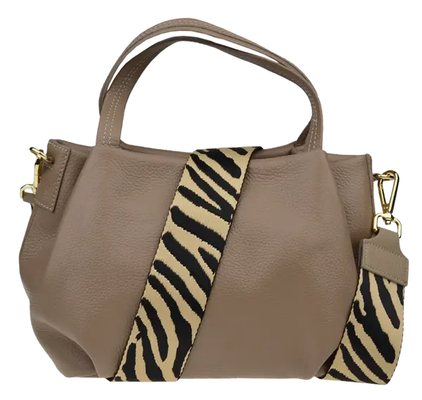 NovaKabelka.cz Tea Taupe s přídavným popruhem II