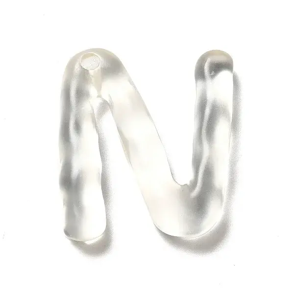 Transparent Resin Alphabet Pendants