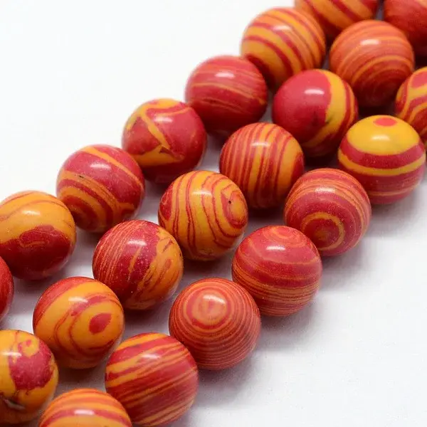 Synthetic Malachite Beads Strands