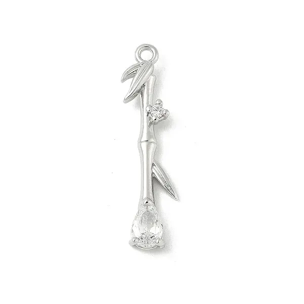 Brass Micro Pave Cubic Zirconia Pendants