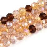 Electroplate Transparent Glass Beads Strands