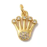 Brass Micro Pave Cubic Zirconia Pendants