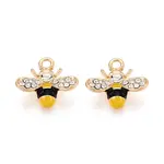 Alloy Rhinestone and Enamel Pendants