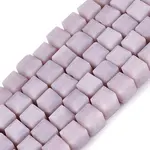 Opaque Frosted Glass Beads Strands
