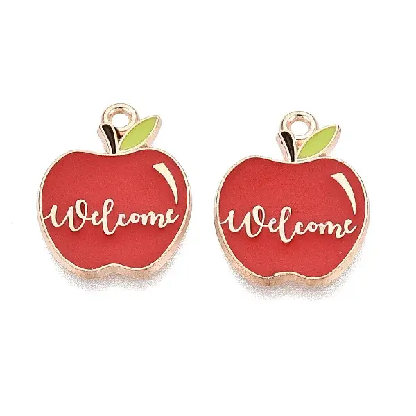 Back to School Alloy Enamel Pendants