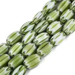 Handmade Millefiori Glass Barrel Beads