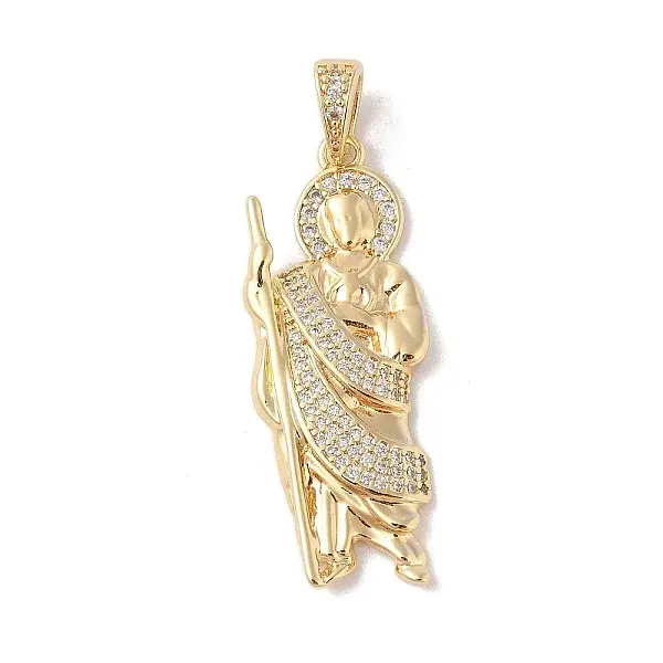 Brass Clear Cubic Zirconia Pendants