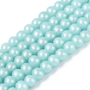 Baking Paint Glass Pearl Beads Strands