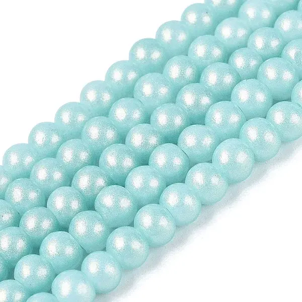 Baking Paint Glass Pearl Beads Strands