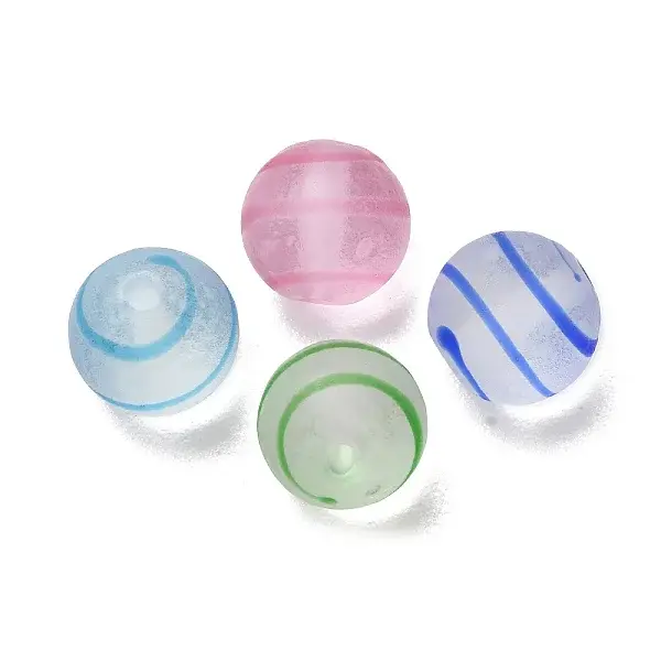 Frosted Handmade Lampwork Beads
