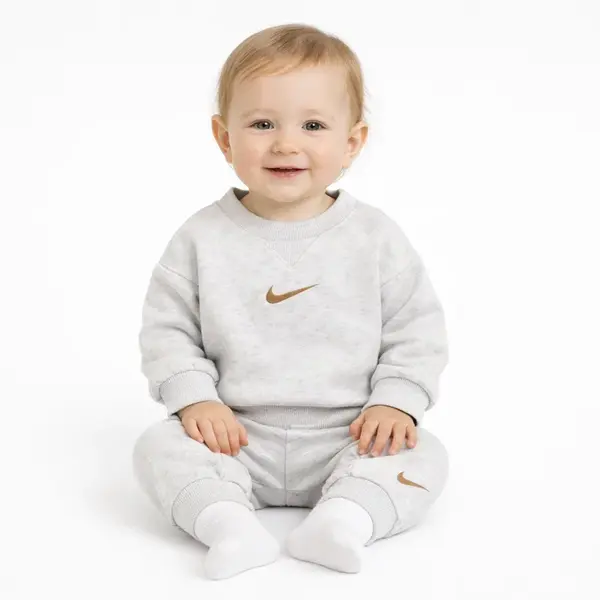 Nike baby essential fleece crew set 6m